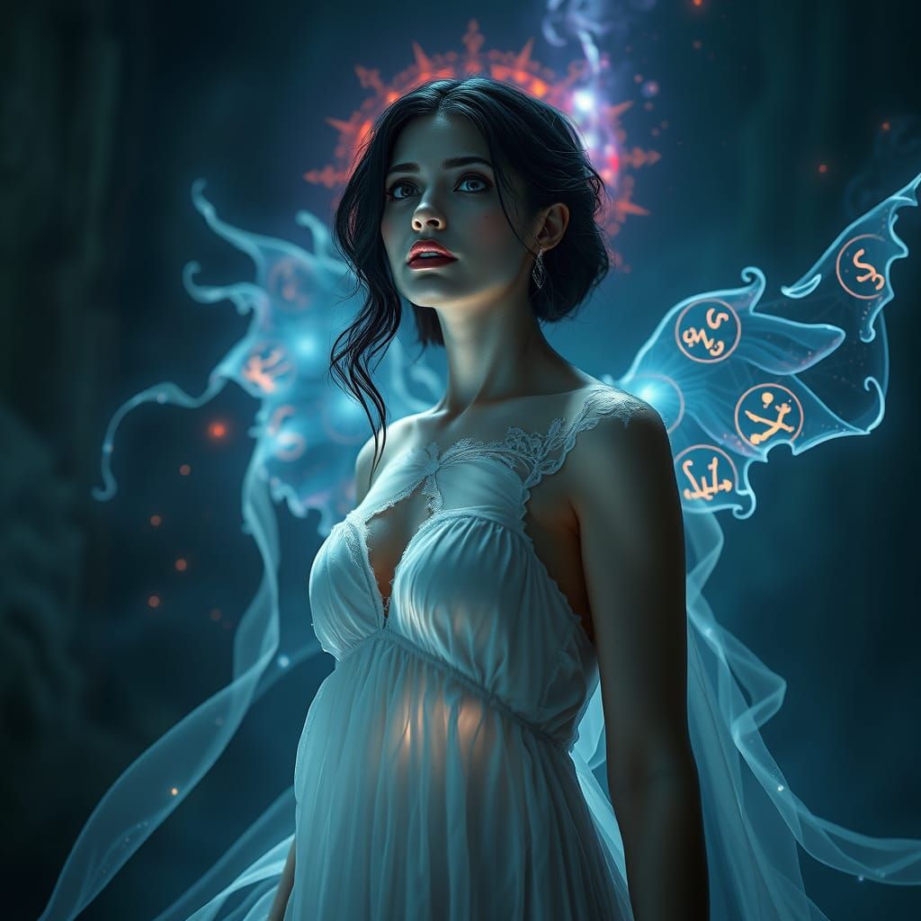 Surreal Goddess in Ethereal Glow