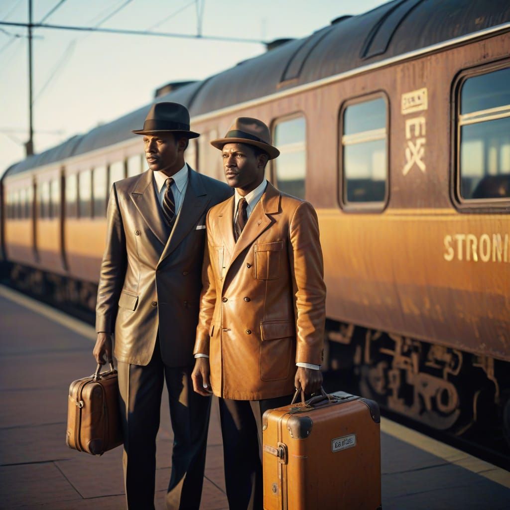 1970s South Africa: Train Station Goodbye in Retro Style