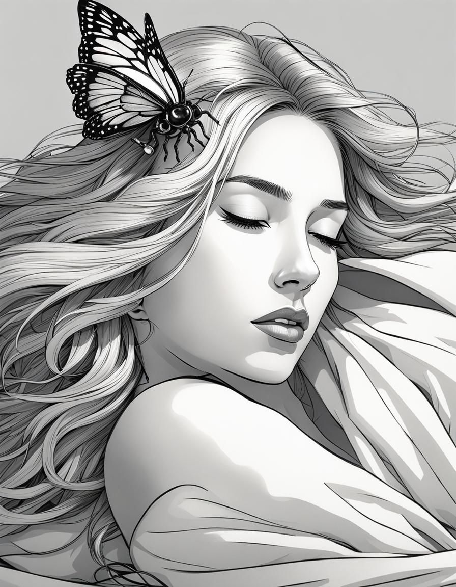 Surreal Awakening: Botfly Emerges from Sleeping Woman