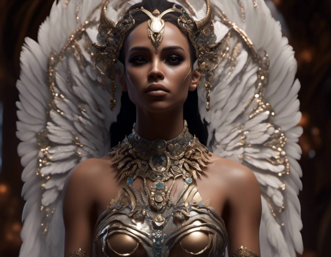 Queen of the Damned: Realistic Angel Figure Painting