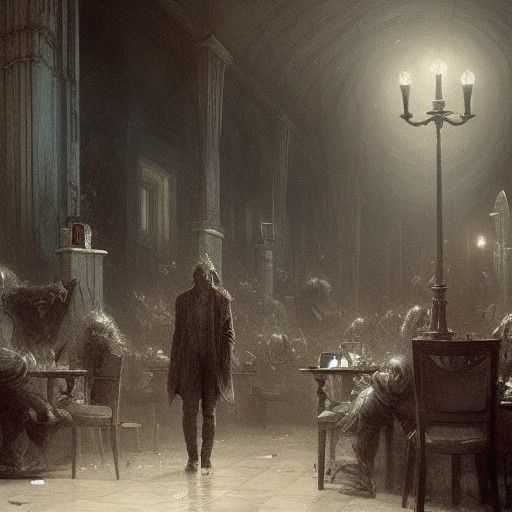 McDonald's Restaurant in Gothic Horror Style