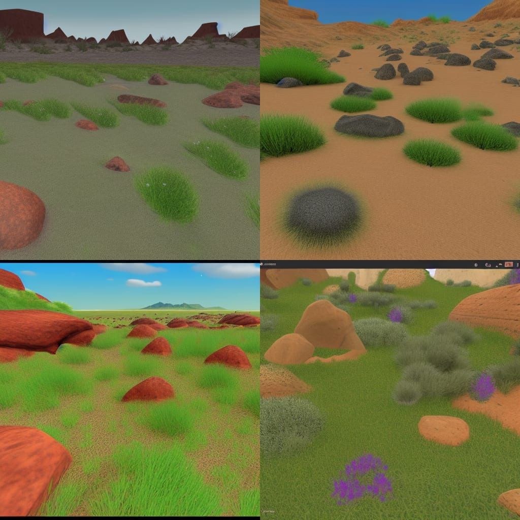 Arid Plateau Biome with Hybrid Plants
