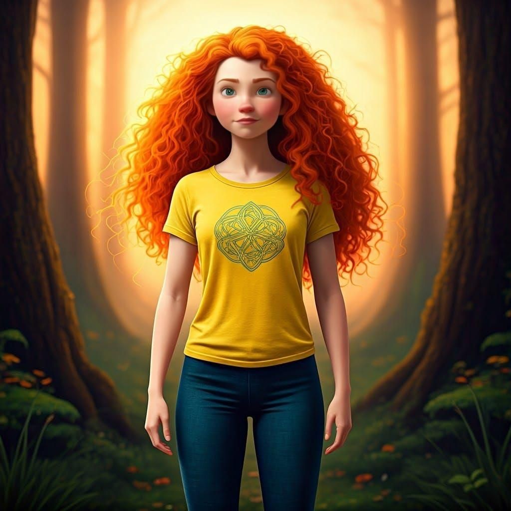 Merida from Brave in Modern Clothing