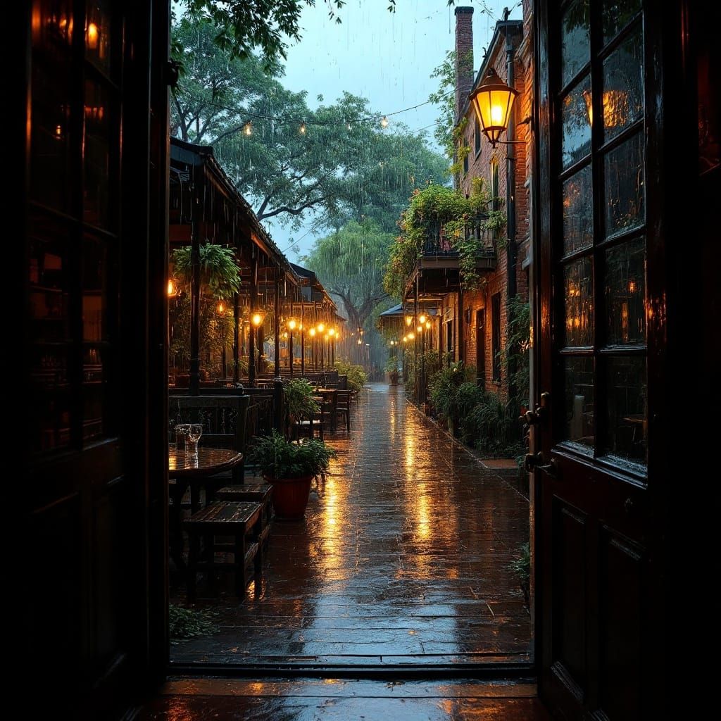 Rainy Night in a Cajun Tavern