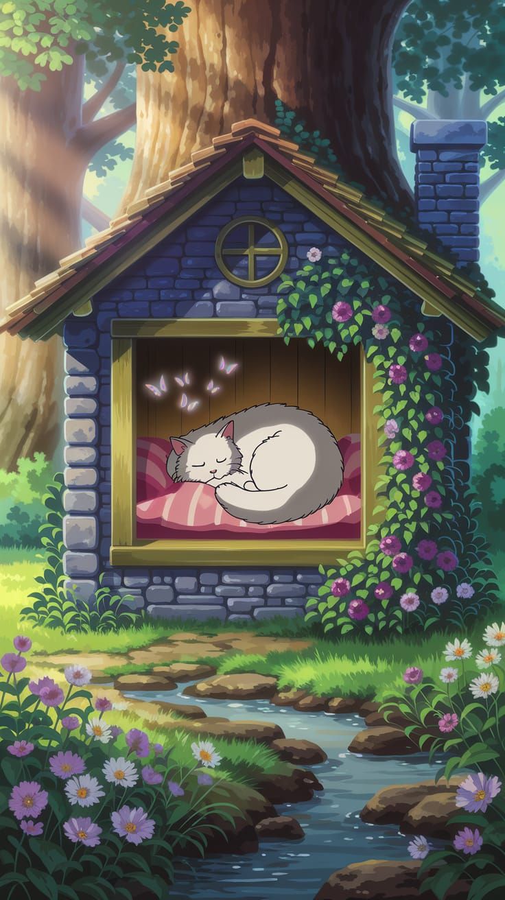 Charming Forest Cottage Inspired by Beatrix Potter and Ghibl...