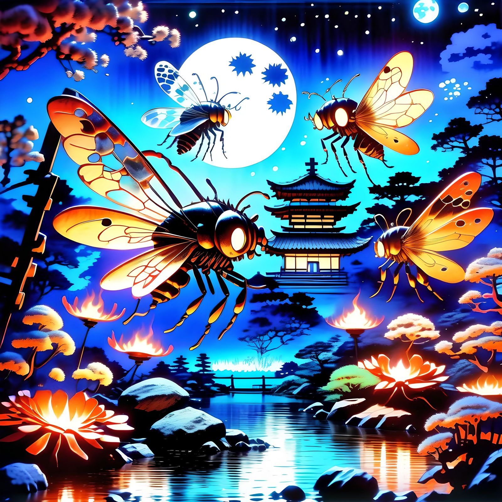 Steampunk Fireflies in Post-Apocalyptic Zen Garden