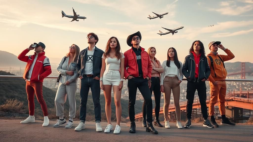 group of men and women posing and photobombed