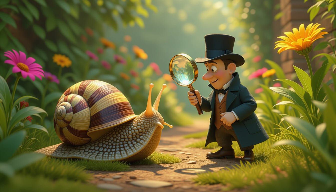Sherlock Snail Investigates: A Pixar-Style Garden Mystery