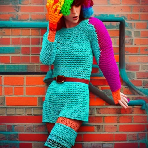 Crochet Fashion in Vibrant Street Photography