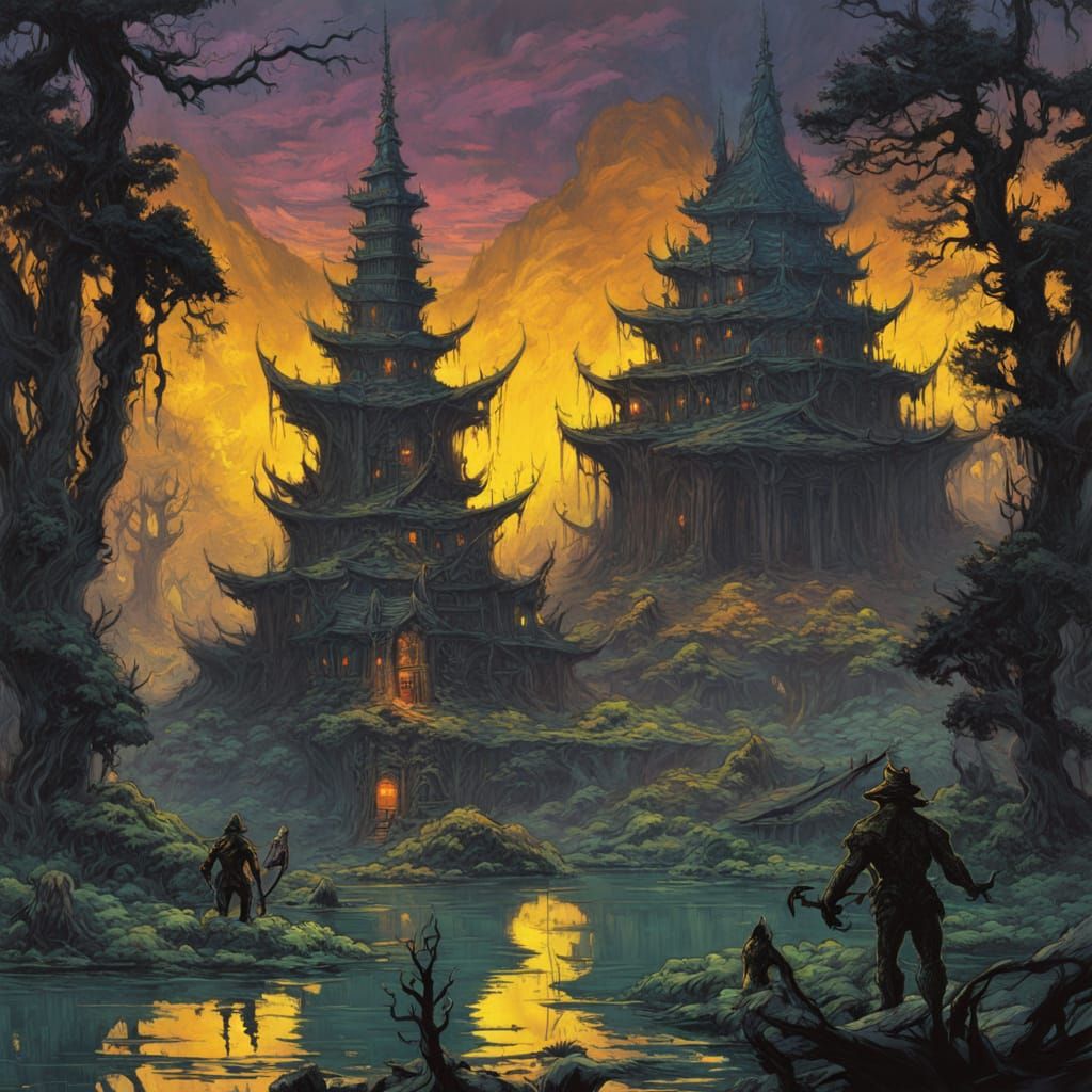 Eerie Swamp Temple of the Frog Cult