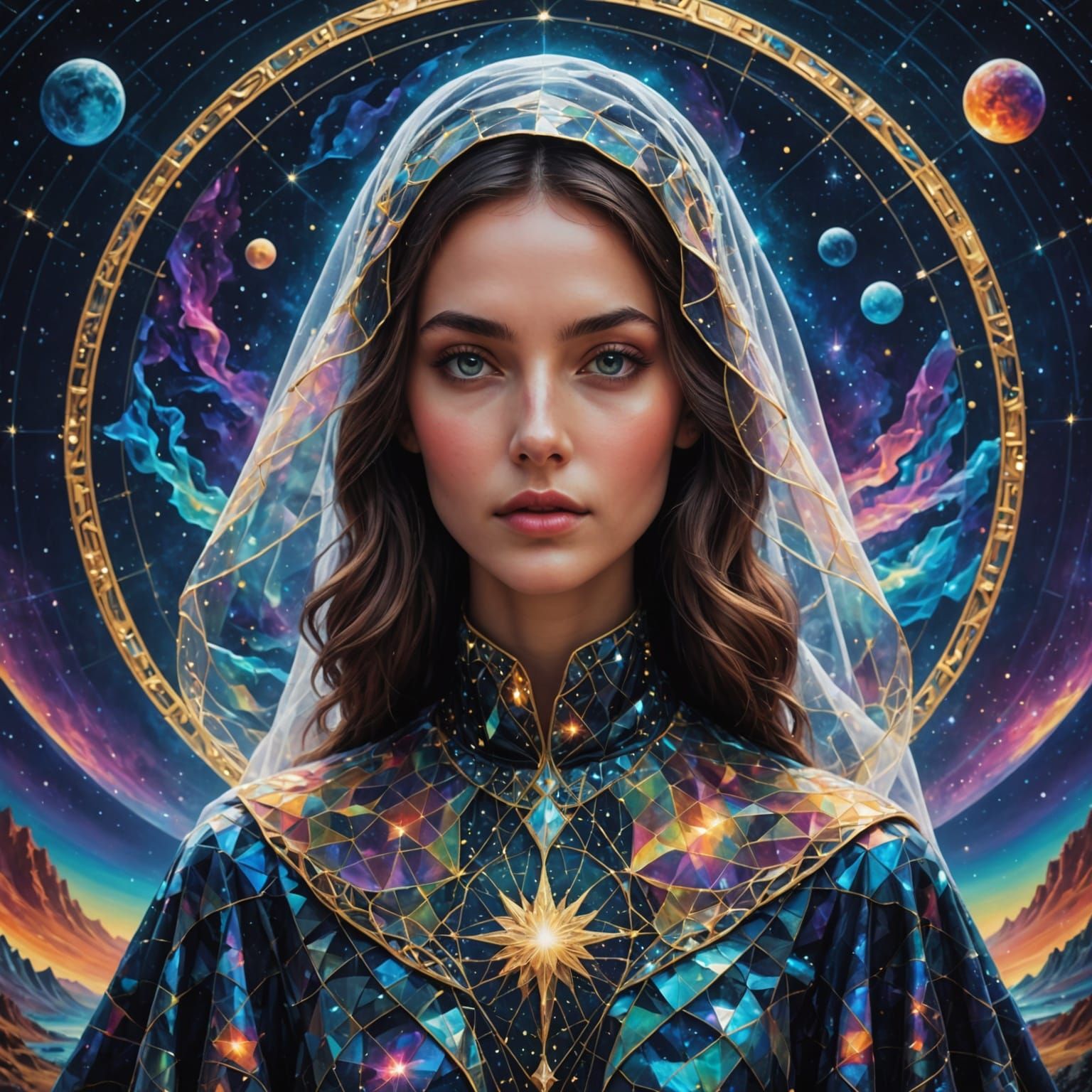 Cosmic Fabric Veil Transcends Heaven and Earth