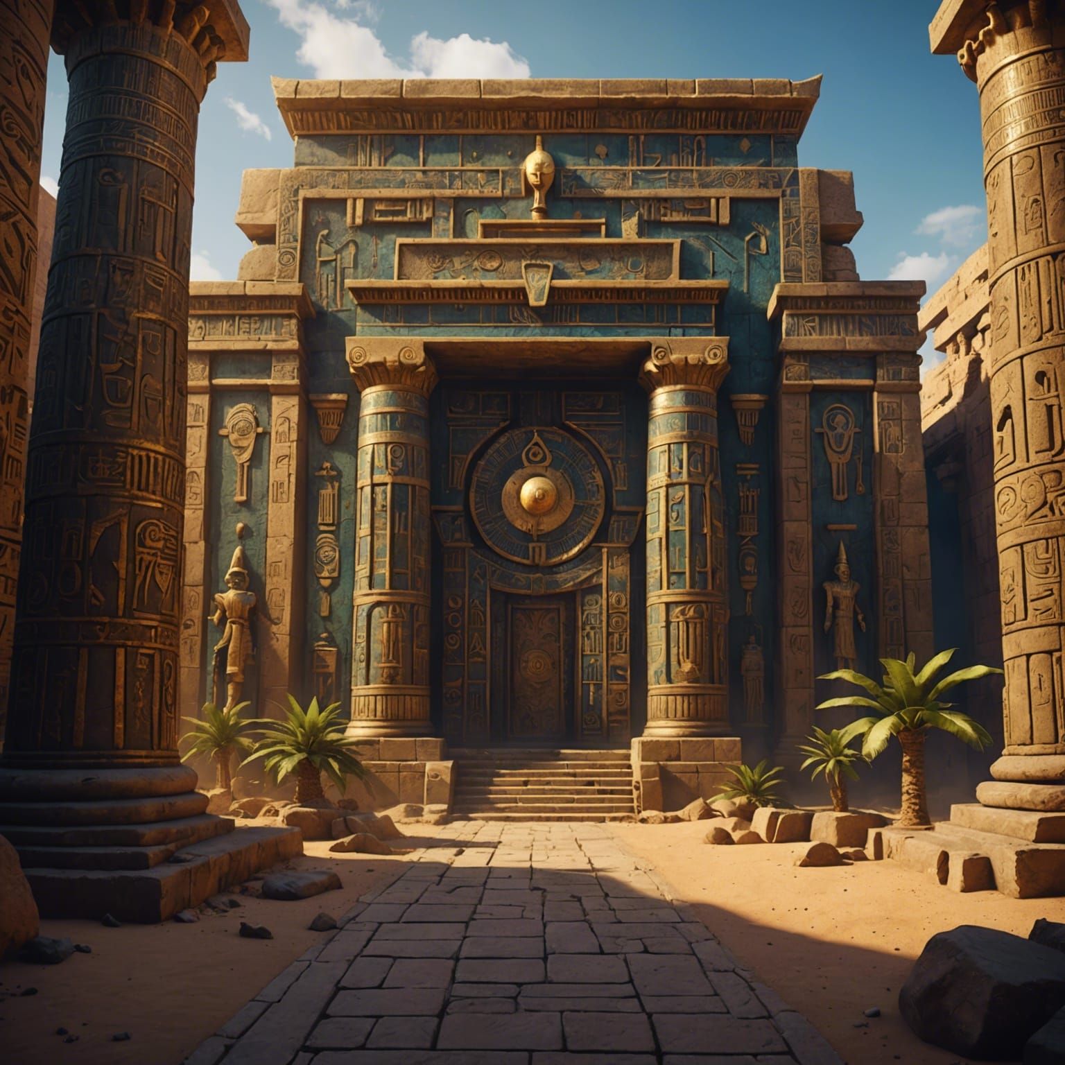 Temple of Ra: Detailed Fantasy Concept Art