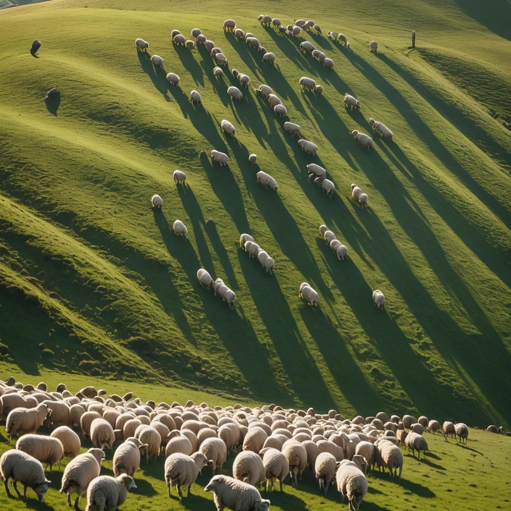 Giant Hand Reaching for Sheep: Landscape Photography