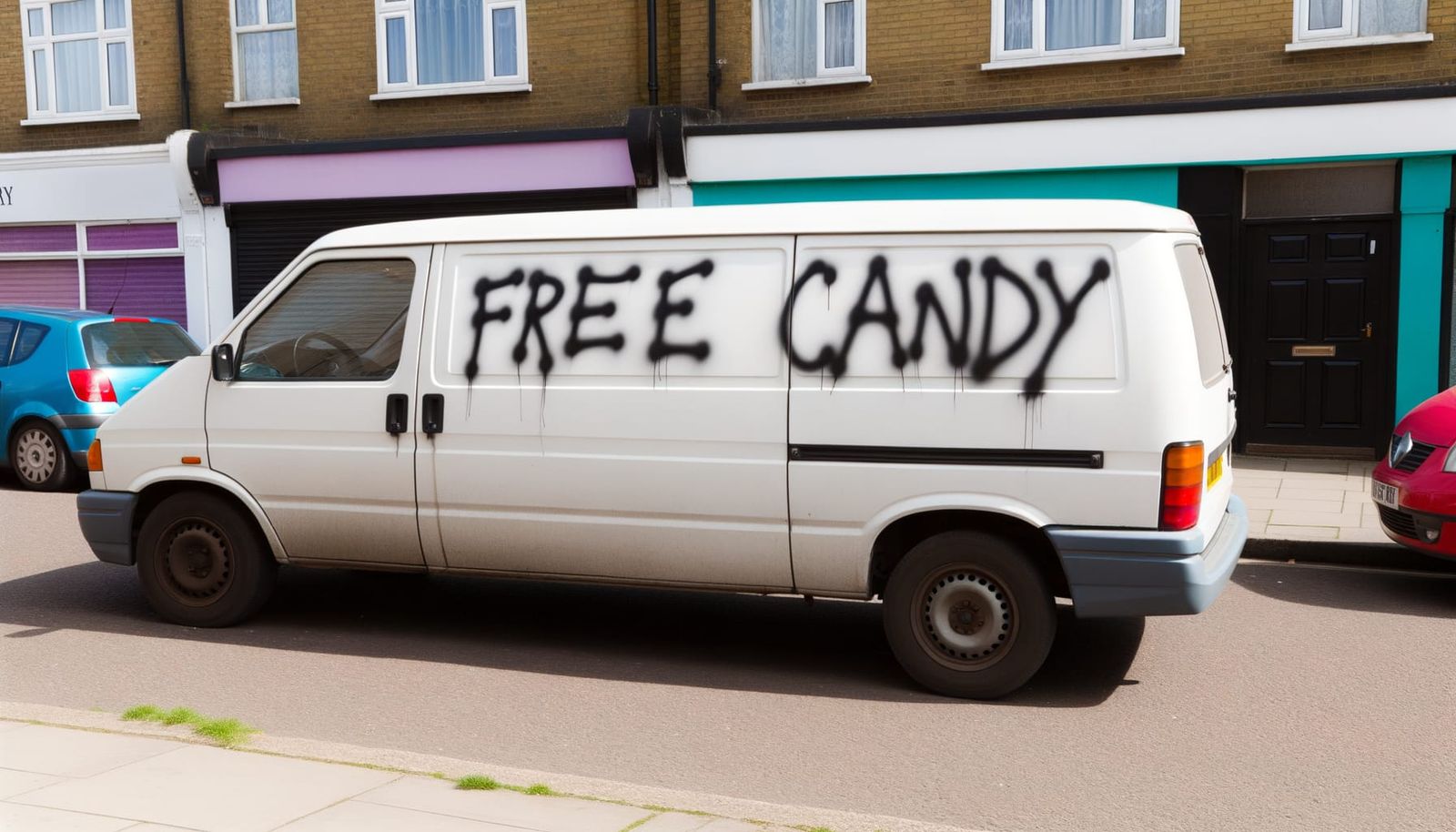 Sinister White Van with a Message