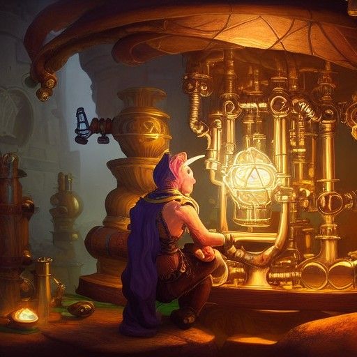Alchemist and Healing Potion: Fantasy Art Portrait