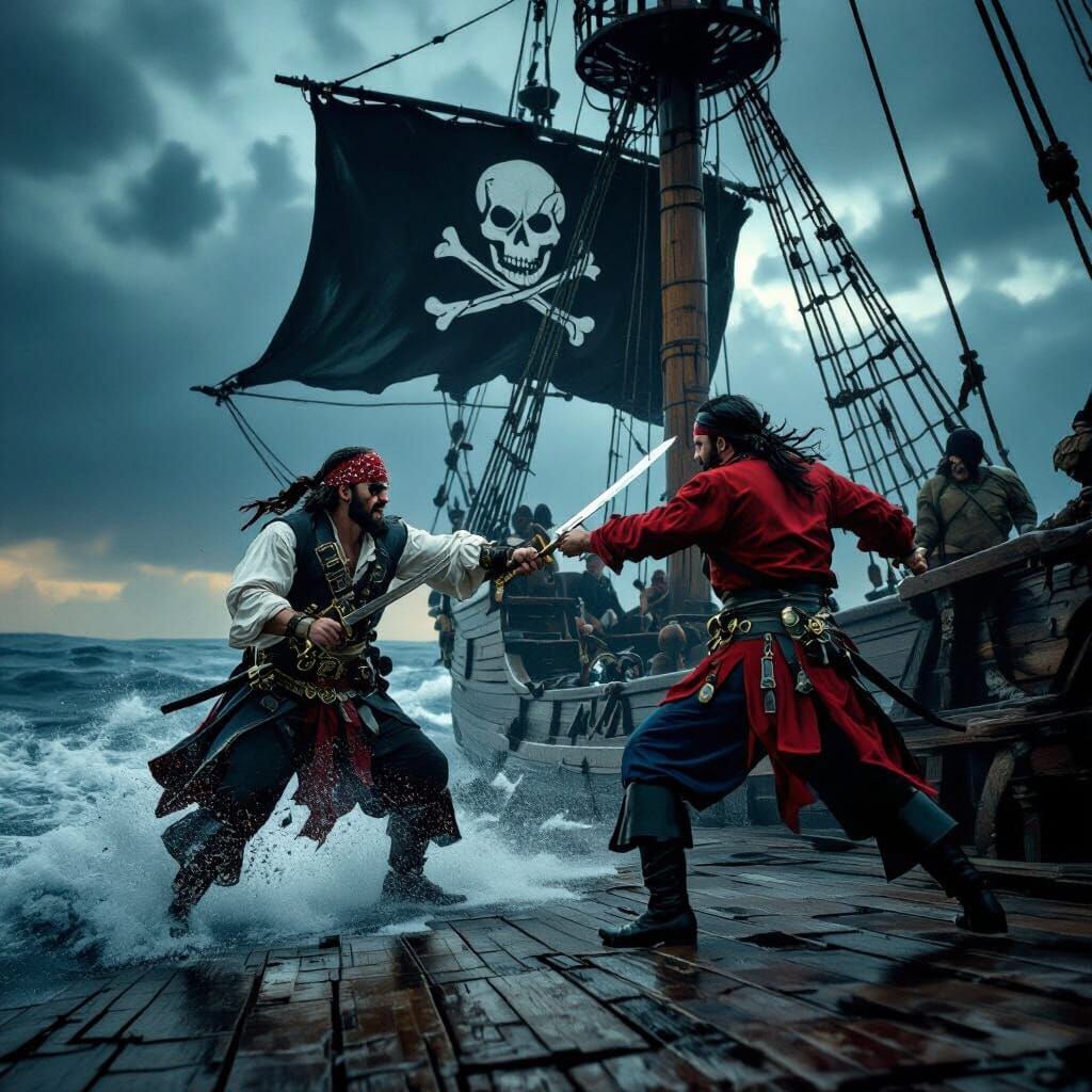 Pirate Ship Battle: Cinematic Film Still