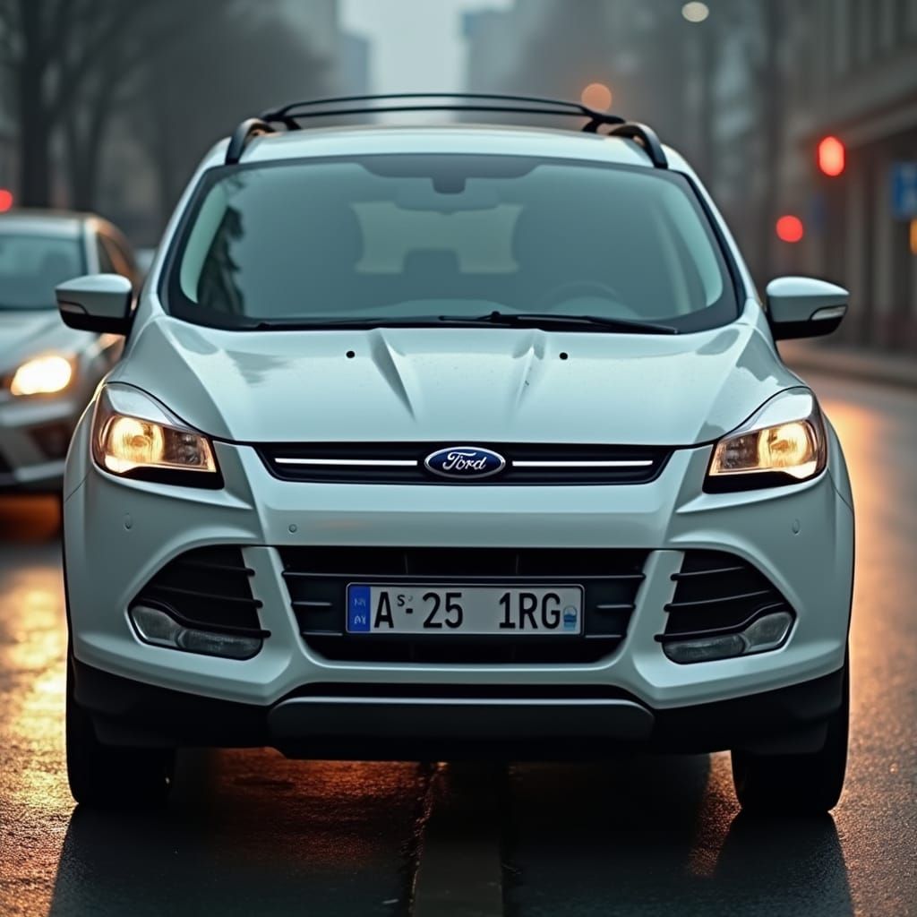 Silver Ford Escape 2014 in Photorealistic Style