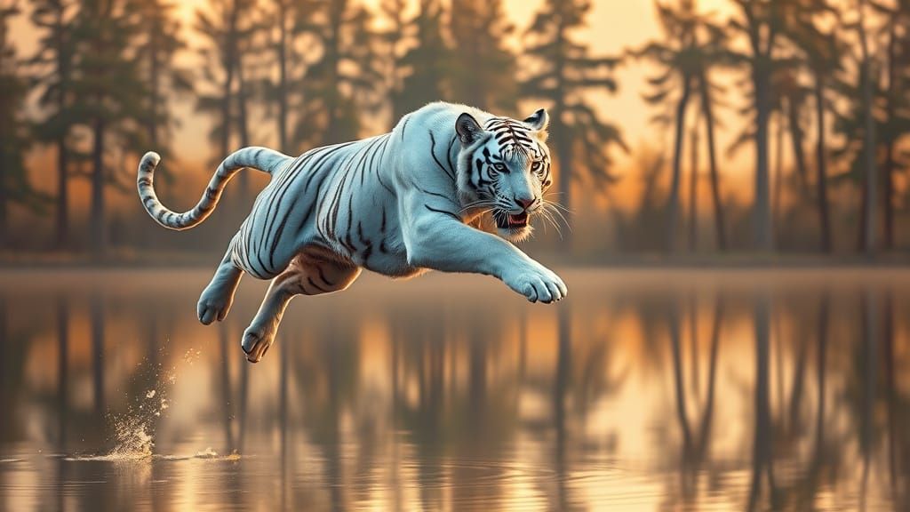 Surreal Wildlife Moment Captured in Golden Light