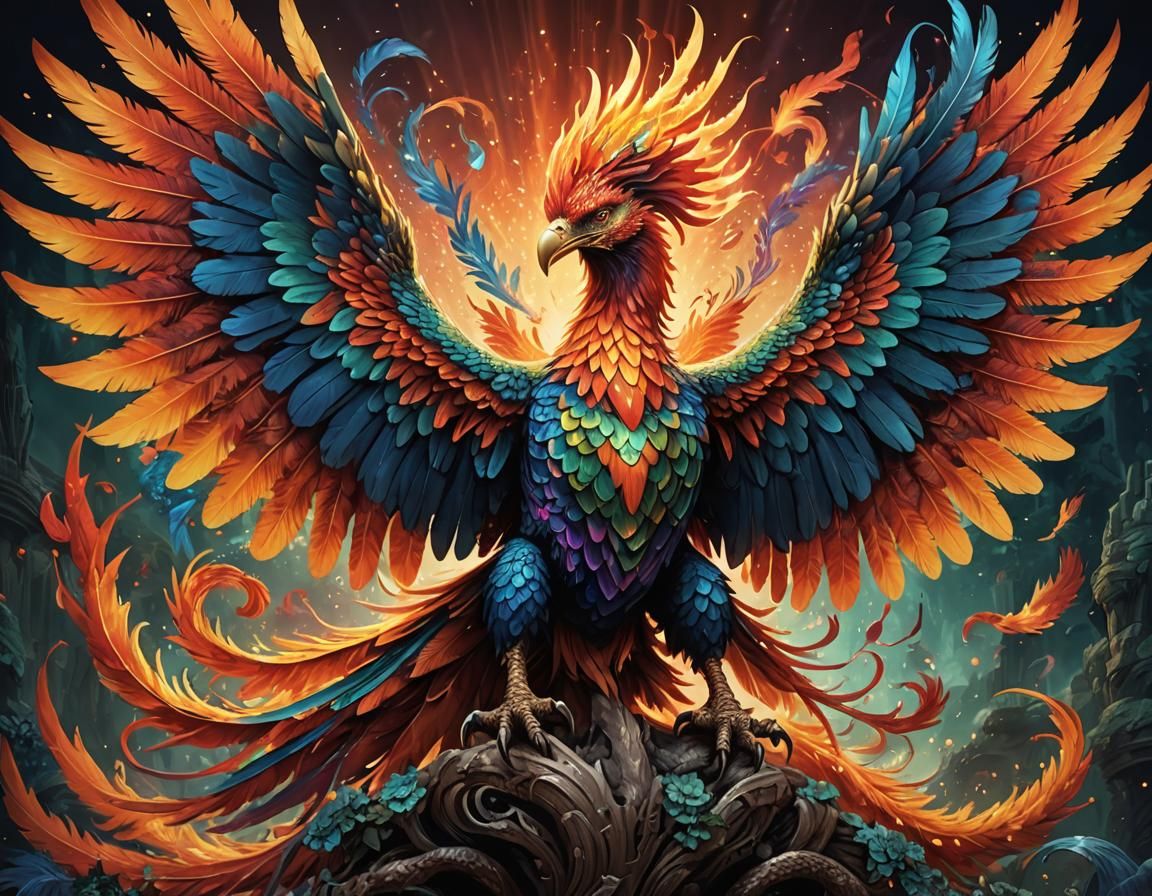Phoenix and Dragon Fusion: Mythical Creatures in Art