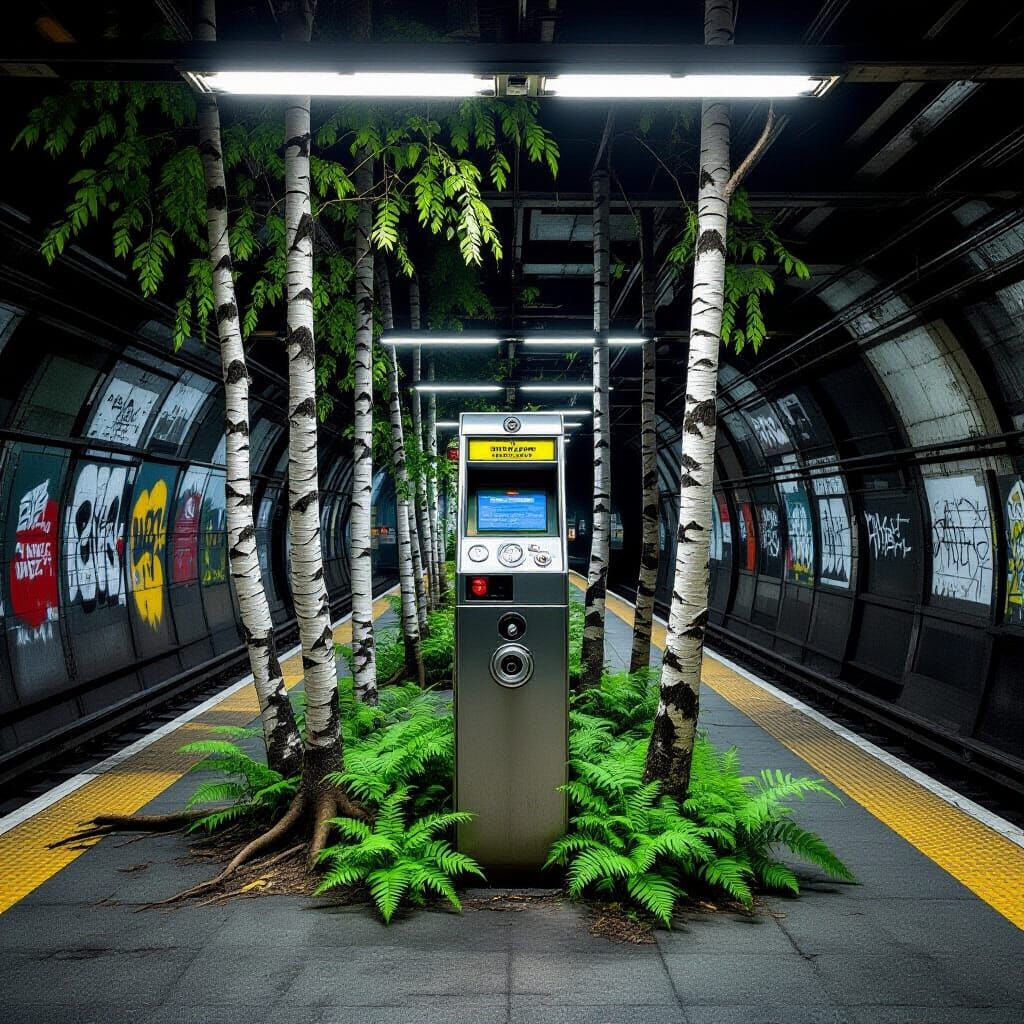 Hyperrealistic Forest Grows in Abandoned Subway