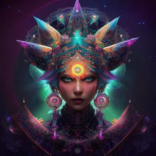 Psychedelic 4224 Fractal Mandala in 8K Resolution