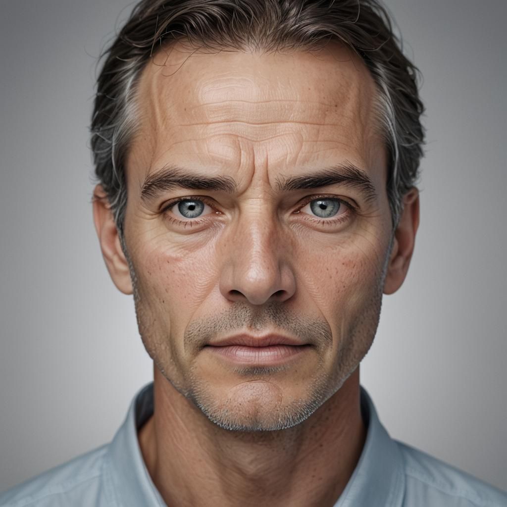 Highly Detailed Portrait of a Serene Human Face