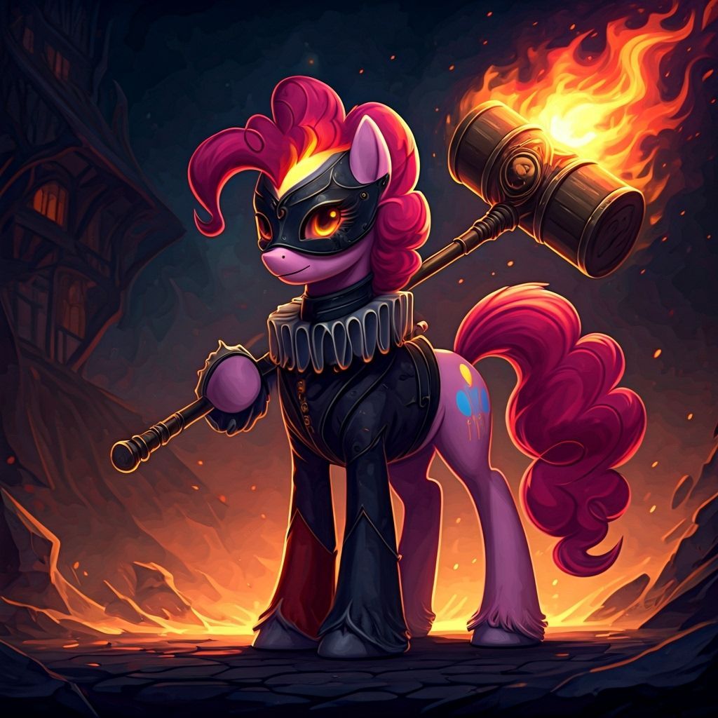 Pinkie Pie as Dark Fire Mage Jester