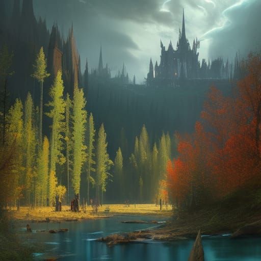 High Gothic Capital City in Golden Forest