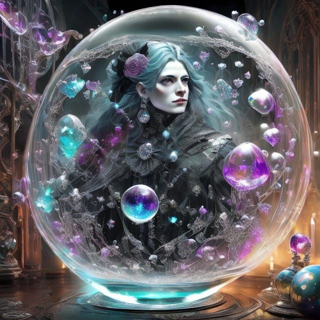 Ethereal Mystic in Victorian Gothic Whimsy