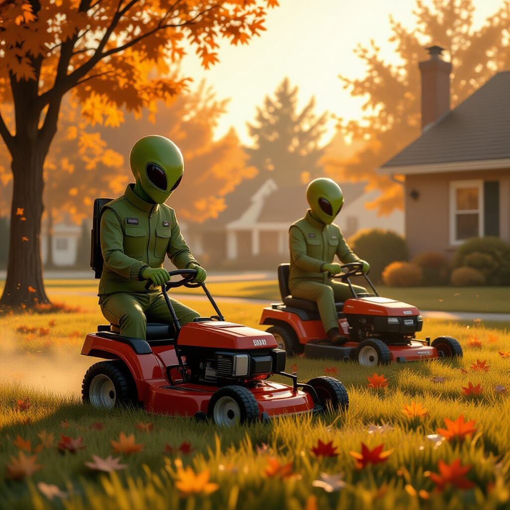 A hyper realistic image of an alien invasion in November. Yo...