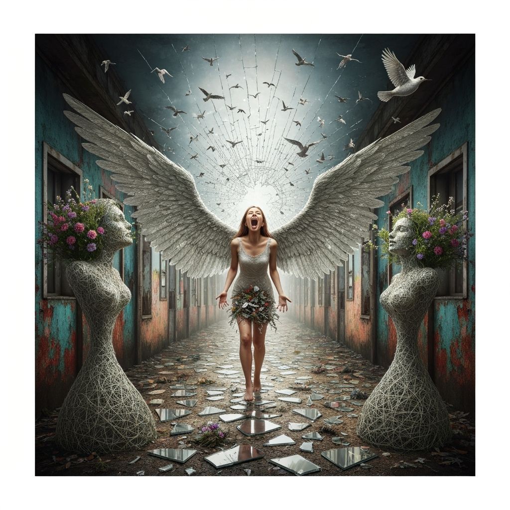 Angel of Memories Screaming in Mirror Labyrinth