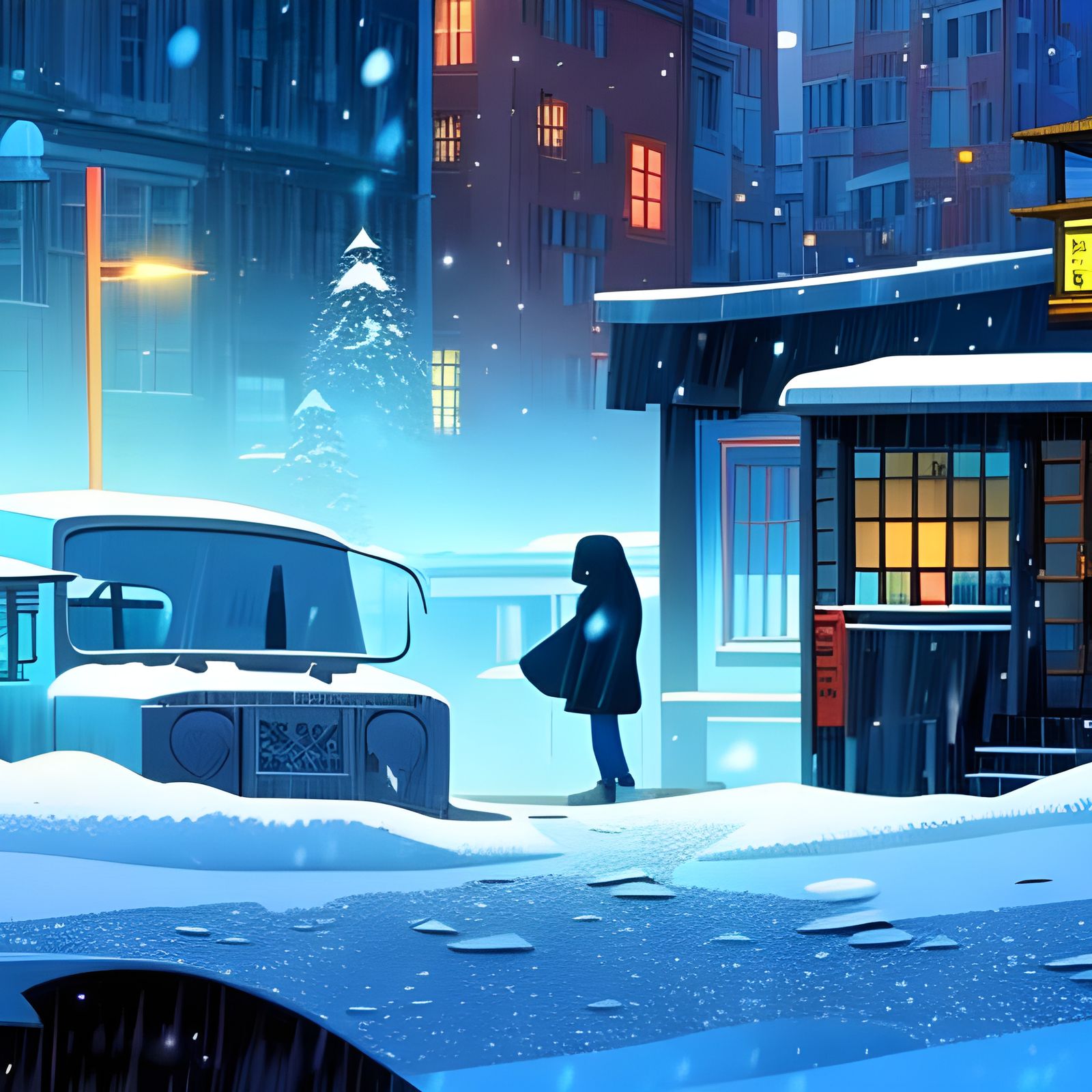 Winter Cityscape Inspired by Animation Masters