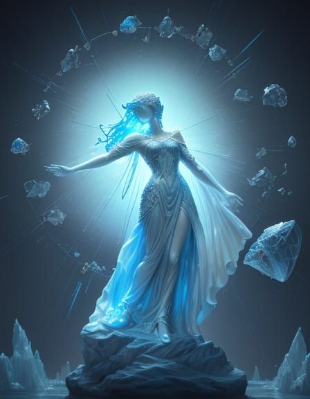 Surreal Marble Statues of Time and Rain