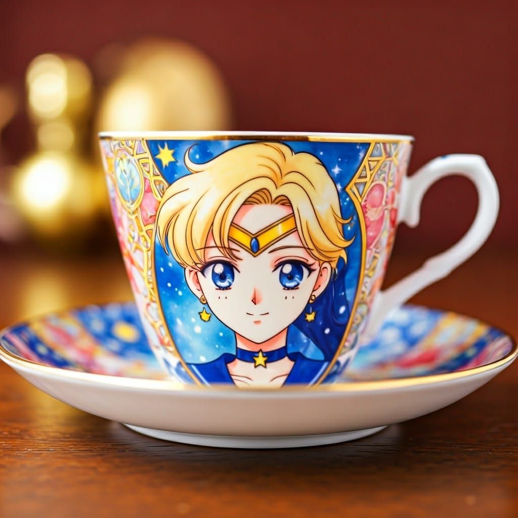 Anime Teacup with Sailor Uranus Artwork