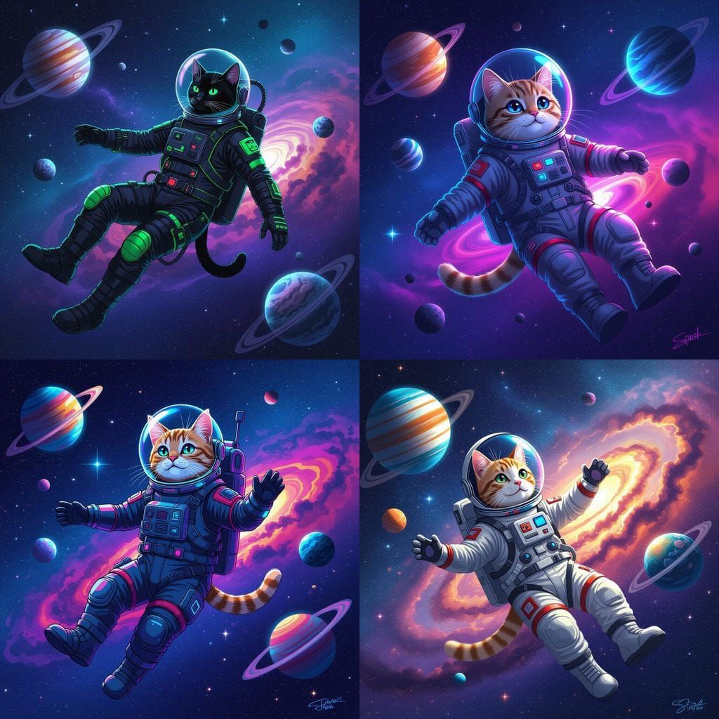 AI-Generated Image of an Astrocat