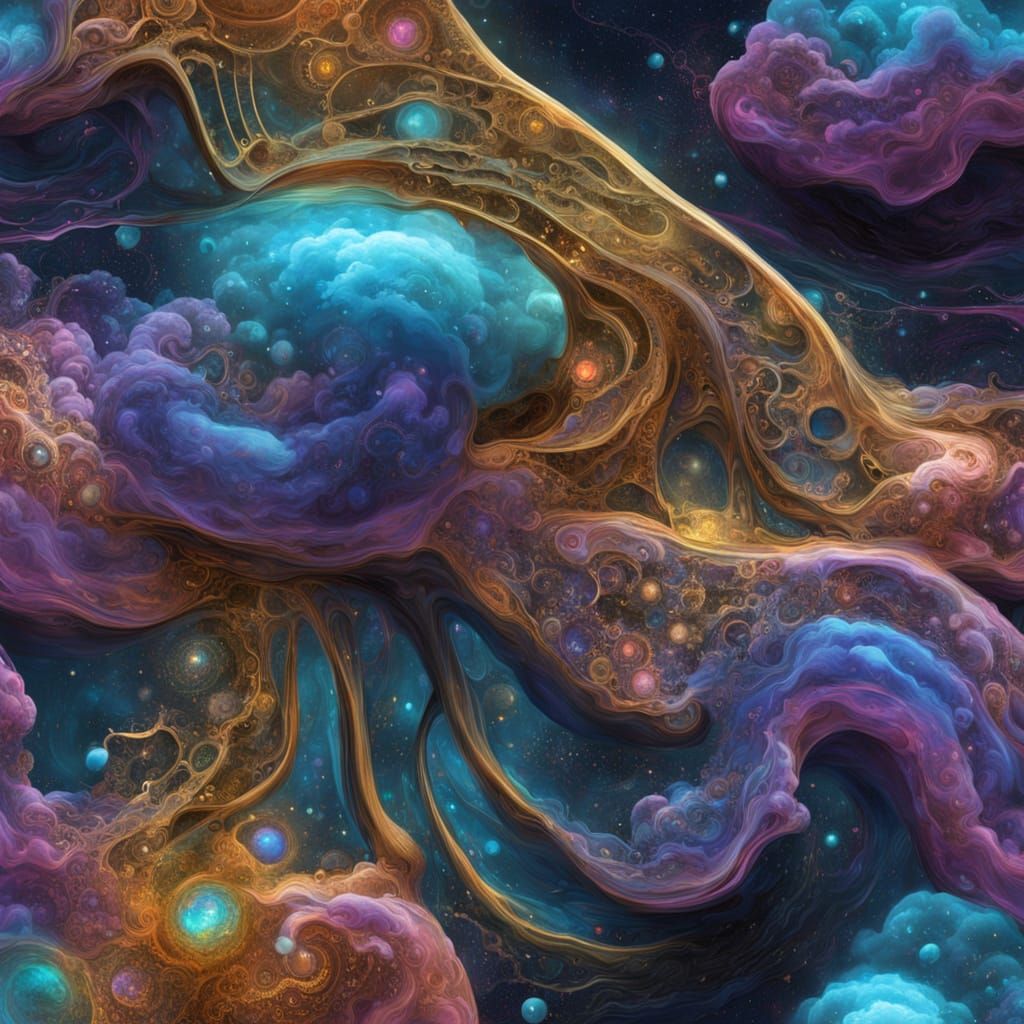 Cosmic Life Birth: DNA Strand in Epoxy Resin