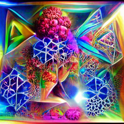 Abstract AI-Generated Image From Blank Prompt