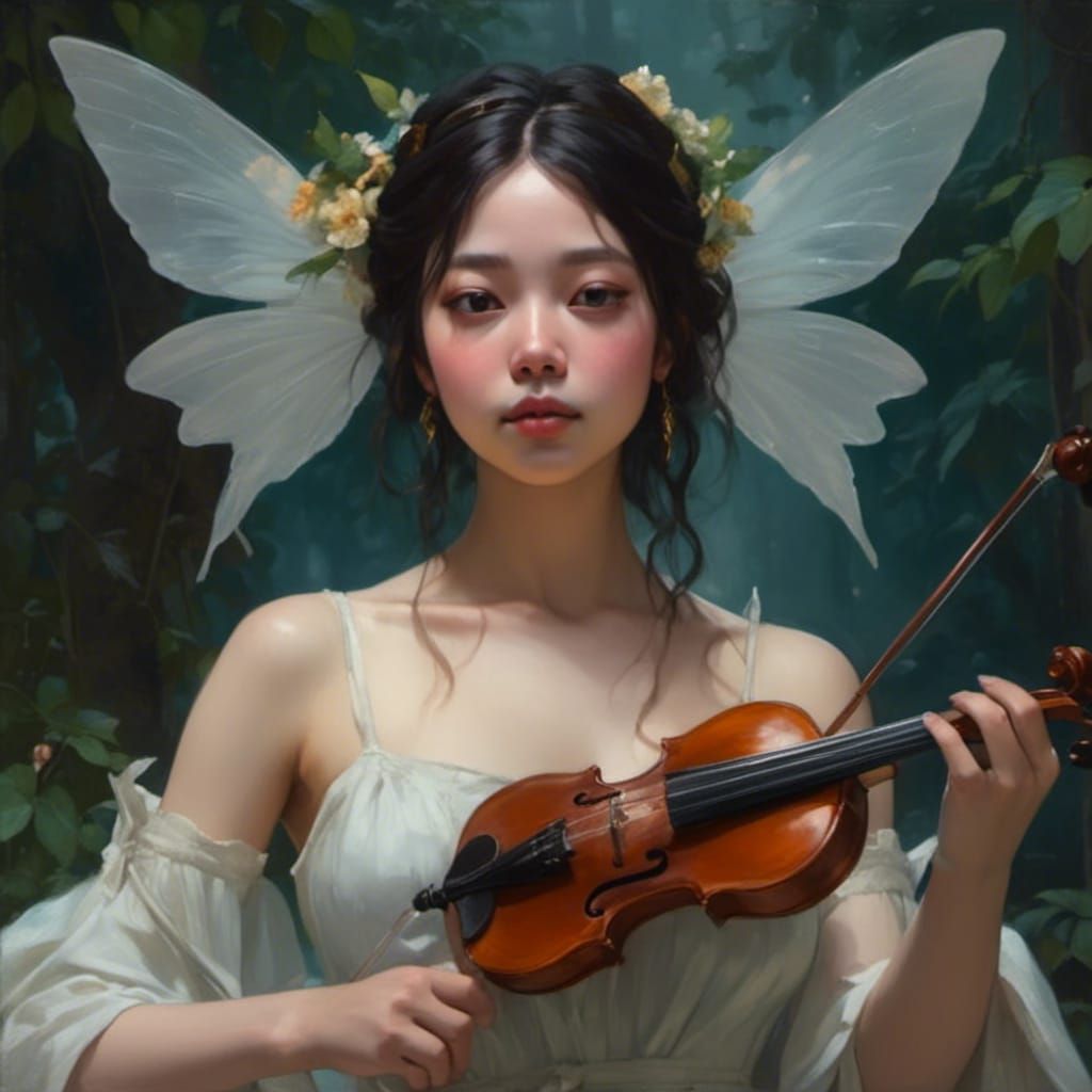 Musical Fairy Plays a Serene Tune