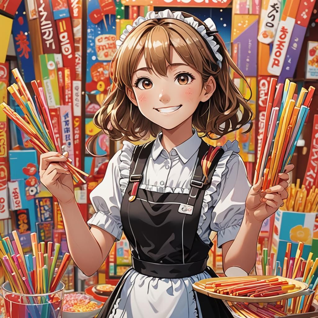 Pocky Maid in Manga Style