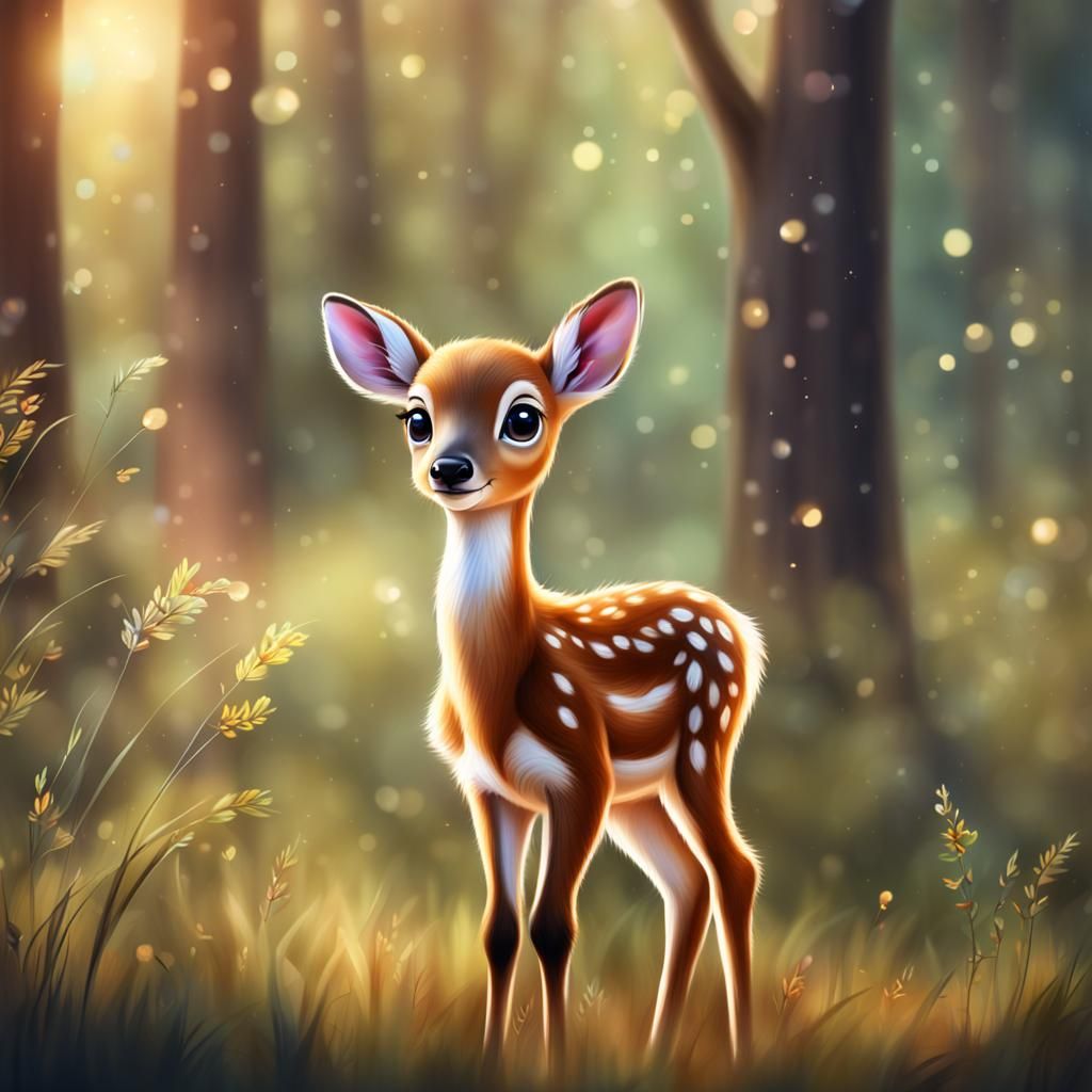 Cute baby deer