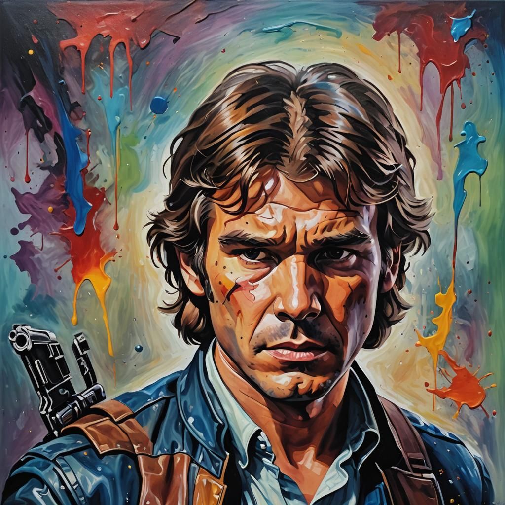 Grisly Han Solo in Oil Painting Style