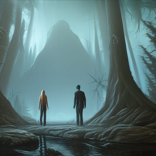 Mulder and Scully Hunting Slenderman