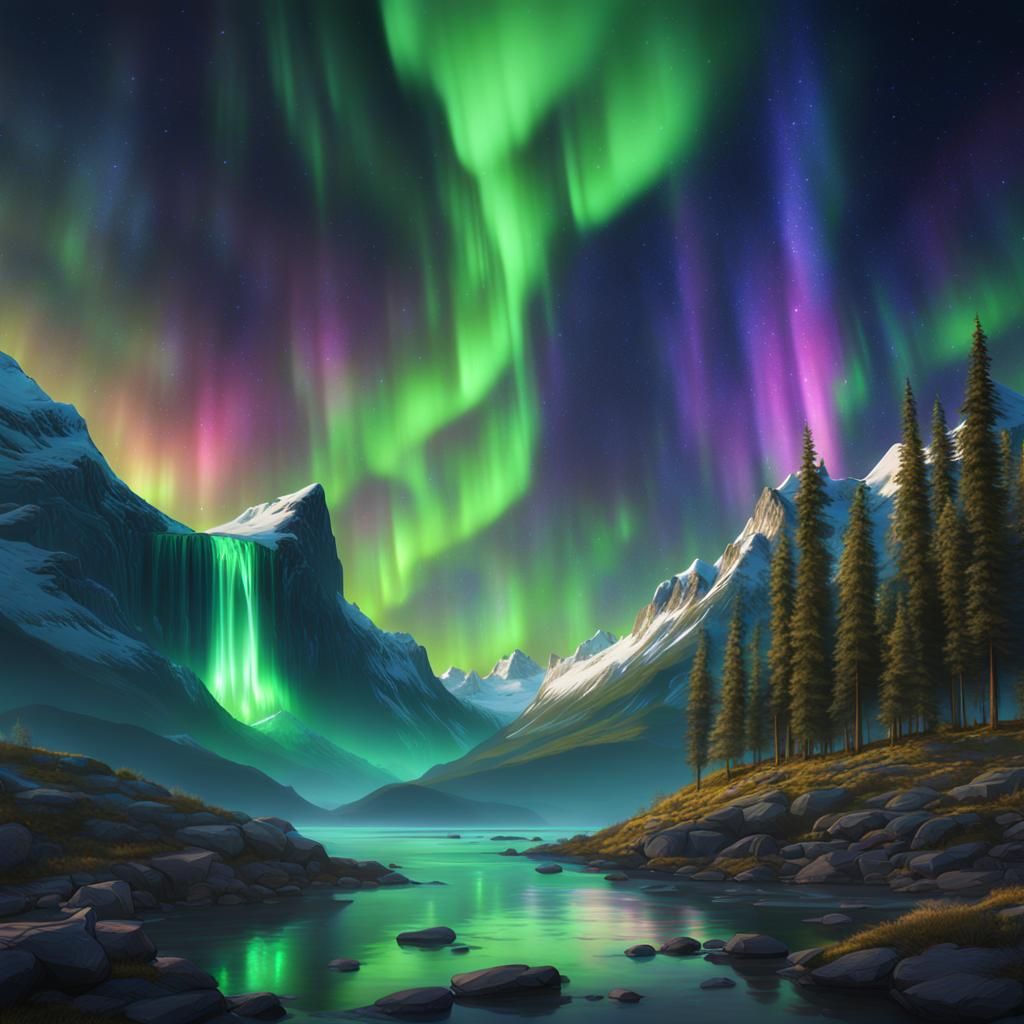 Spiritual Northern Lights Fantasy Concept Art