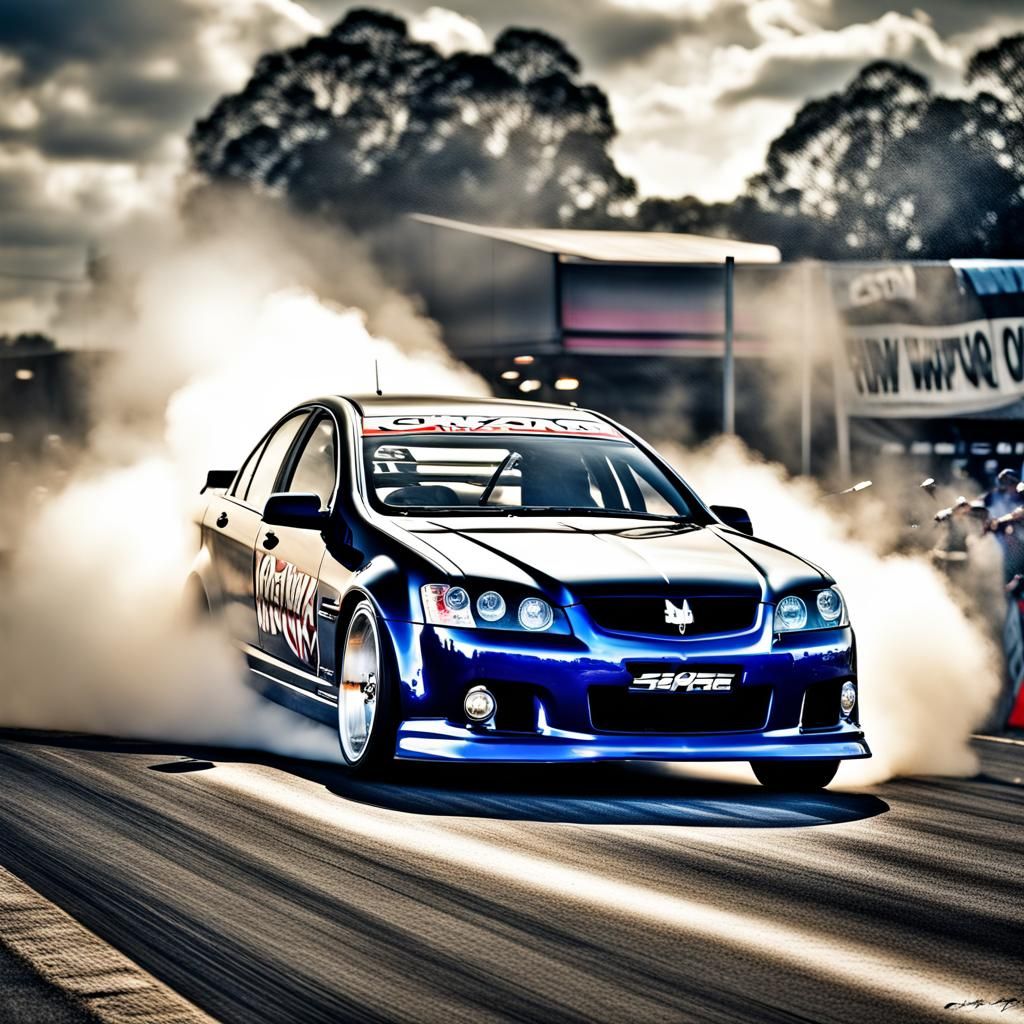 Commodore VE Burnout Competition in Hyperrealistic HDR