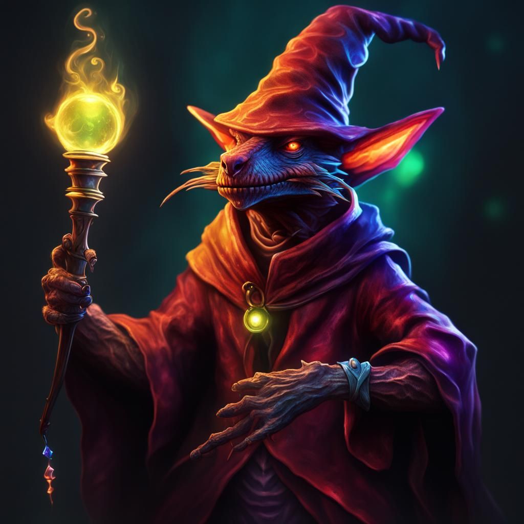Kobold Wizard Concept Art in Deep Color