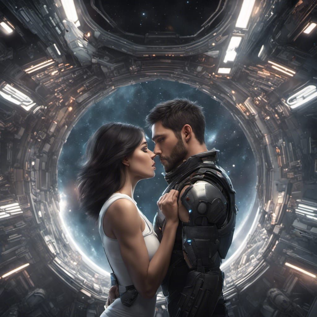 Passionate Kiss on a 23rd Century Starship