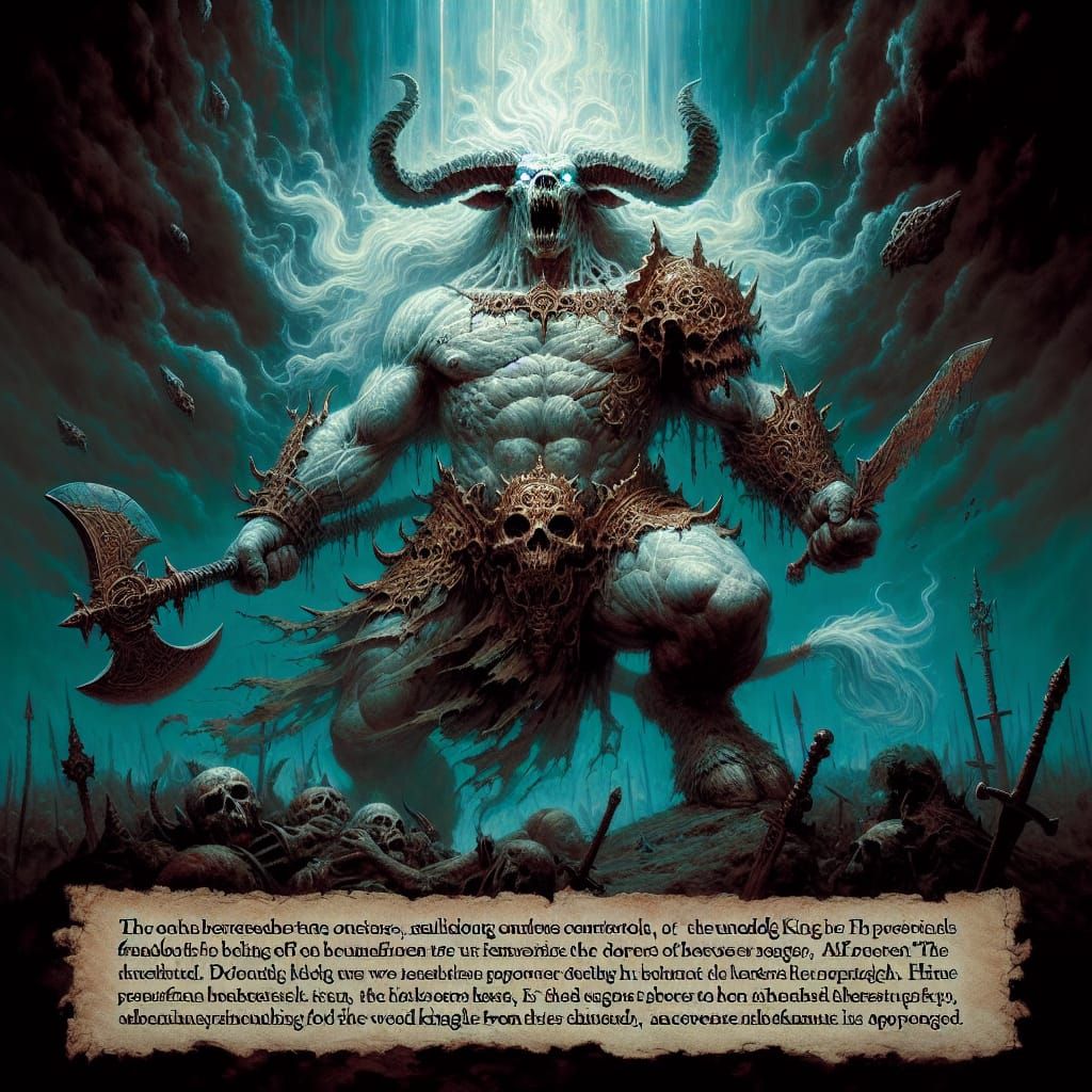 Minotaur's Transformation Under Ominous Light