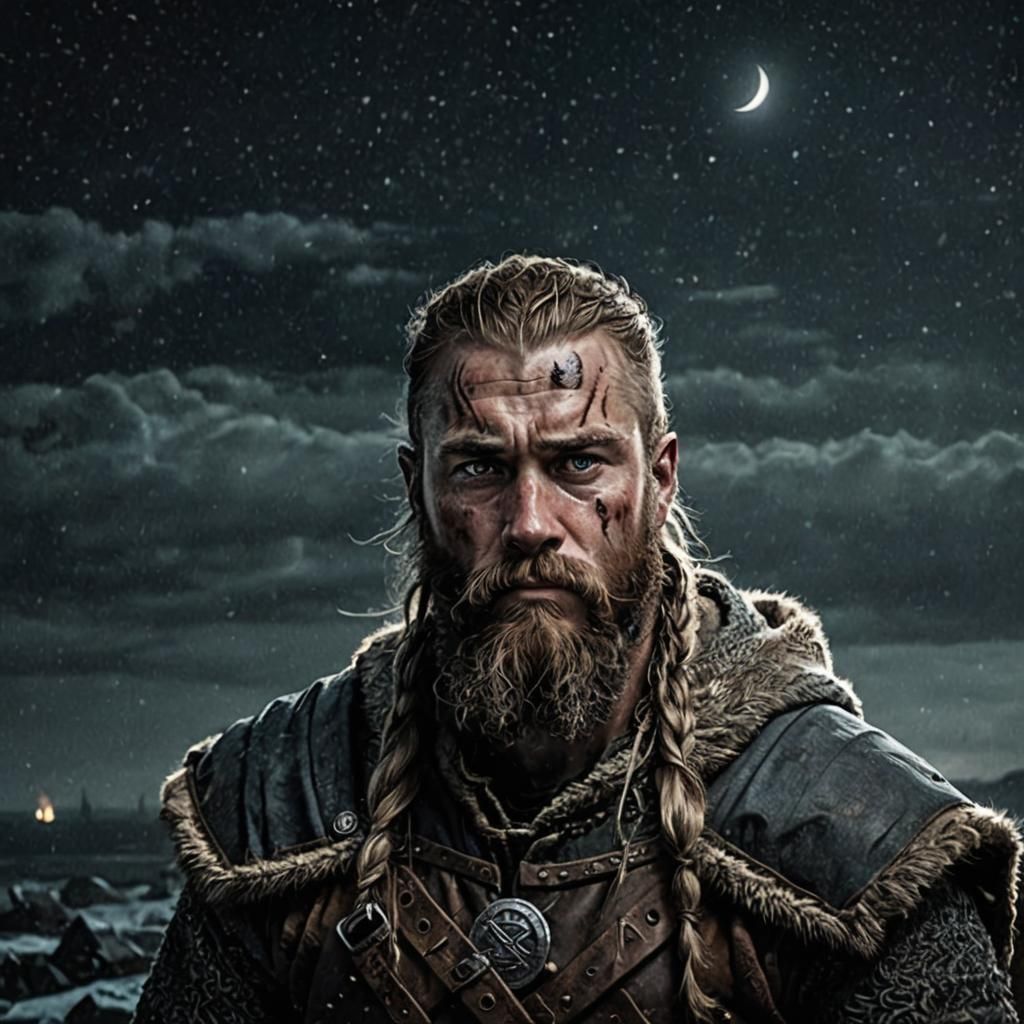 Heartbroken Viking in the Lonely Night