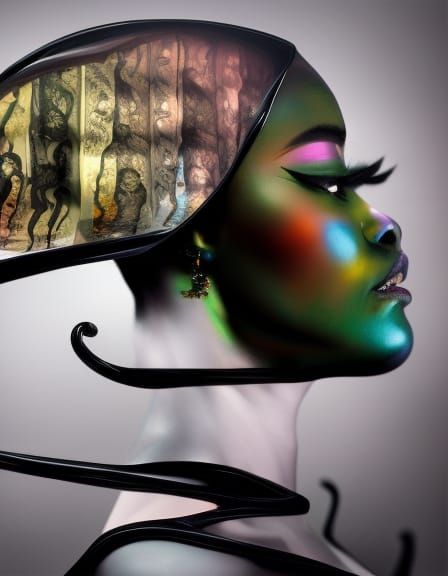 Surreal Mixed Media Collage in Pop Art Style