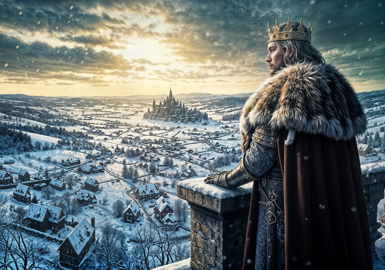 Medieval Winter Kingdom in Regal Splendor